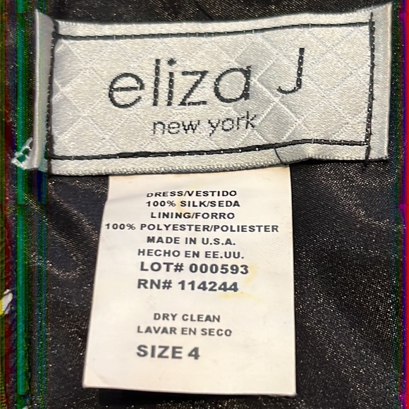 #12 Eliza J Flirty black polka dot asymmetrical hem sleeveless dress - Sz 4 - Picture 9 of 9